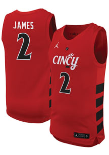 Jizzle James Mens Red Cincinnati Bearcats NIL Basketball Jersey