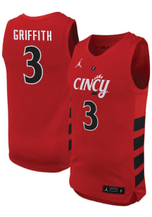 Rayvon Griffith Mens Red Cincinnati Bearcats NIL Basketball Jersey