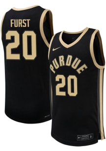 Joshua Furst Mens Black Purdue Boilermakers NIL Basketball Jersey