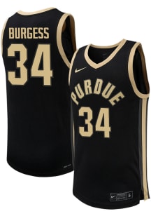 Raleigh Burgess Mens Black Purdue Boilermakers NIL Basketball Jersey