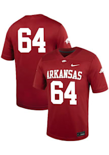 Nike Arkansas Razorbacks Crimson Football 64 Home Football Jersey