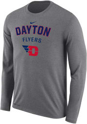 Nike Dayton Flyers Grey Legend Long Sleeve T-Shirt