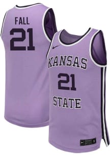 Baye Fall Nike Youth Lavender K-State Wildcats Replica Name And Number Basketball Jersey Jersey