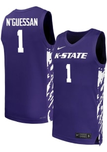 David N’Guessan Mens Purple K-State Wildcats Replica Name And Number Basketball Jersey