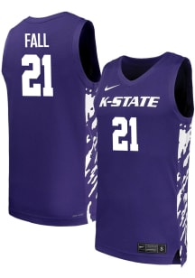 Baye Fall Mens Purple K-State Wildcats Replica Name And Number Basketball Jersey