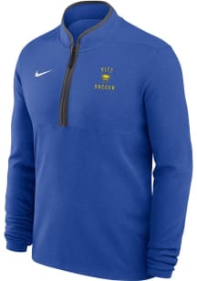 Mens Pitt Panthers Blue Nike Soccer Dri-FIT Victory Qtr Zip Pullover