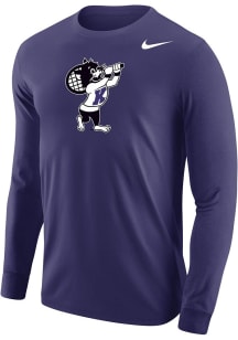 Mens K-State Wildcats Purple Nike Willie Playing Tennis Tee