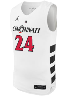 Tyler McKinley Mens White Cincinnati Bearcats Game Name Basketball Jersey