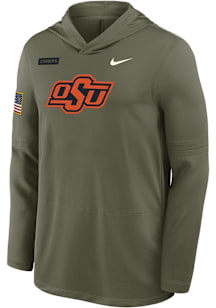 Nike Oklahoma State Cowboys Mens Green Military Appreciation DriFIT Hood