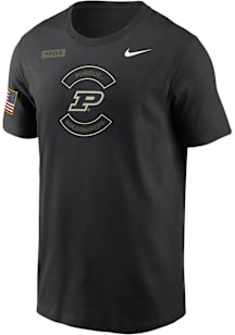 Purdue Boilermakers Black Nike Military Appreciation DriFIT Short Sleeve T Shirt