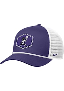 Nike K-State Wildcats Varsity Willie Basketball Rise Trucker Adjustable Hat - Purple