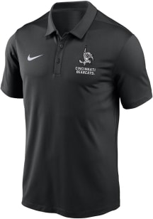 Mens Cincinnati Bearcats Black Nike Vintage Bearcat Short Sleeve Polo Shirt