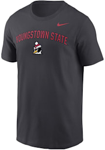 Nike Youngstown State Penguins Anthracite Arch Mascot Short Sleeve T Shirt