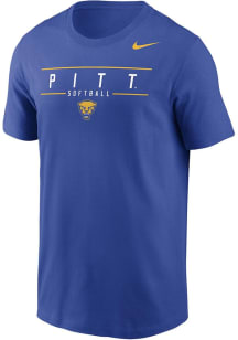 Pitt Panthers Blue Nike Legend Softball Short Sleeve T Shirt