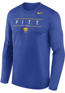 Mens Pitt Panthers Blue Nike Legend Softball Long Sleeve T-Shirt