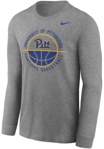 Mens Pitt Panthers Grey Nike Legend Basketball Long Sleeve T-Shirt