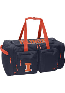 Illinois Fighting Illini Nike Power Duffle Gym Bag - Navy Blue