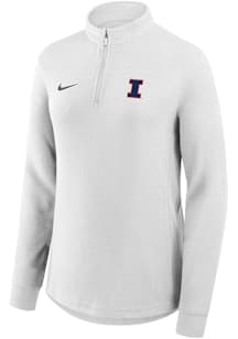 Nike Illinois Fighting Illini Womens White Victory Qtr Zip Pullover