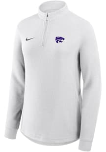 Nike K-State Wildcats Womens White Victory Qtr Zip Pullover