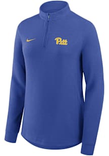 Womens Pitt Panthers Blue Nike Victory Qtr Zip Pullover