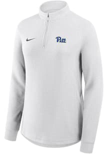 Womens Pitt Panthers White Nike Victory Qtr Zip Pullover