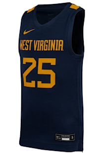 Nike West Virginia Mountaineers Youth Replica Blue Basketball Jersey