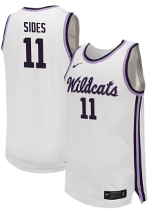 Taryn Sides Mens White K-State Wildcats Home Basketball Jersey