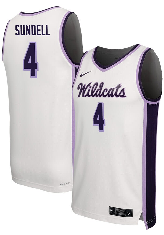 Serena Sundell Mens White K-State Wildcats Home Basketball Serena Sundell Mens White K-State Wildcats Home Basketball