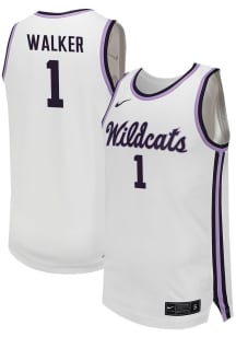 Zyanna Walker Mens White K-State Wildcats Home Basketball Jersey