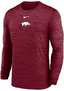 Nike Arkansas Razorbacks Crimson Primary Team Logo Velocity Lgnd Long Sleeve T-Shirt