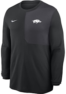 Nike Arkansas Razorbacks Black Primary Team Logo Coach Long Sleeve T-Shirt
