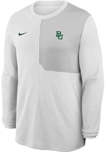 Nike Baylor Bears White Primary Team Logo Coach Long Sleeve T-Shirt