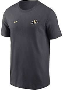 Nike Colorado Buffaloes Charcoal Flat Name Mascot Legend Short Sleeve T Shirt