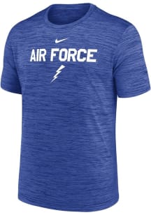Nike Air Force Falcons Blue Flat Name Mascot Velocity Lgnd Short Sleeve T Shirt