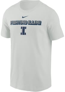 Illinois Fighting Illini Grey Nike Flat Name Mascot Legend Short Sleeve T Shirt