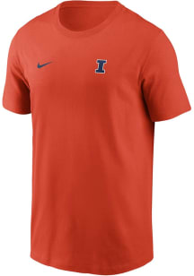 Illinois Fighting Illini Orange Nike Flat Name Mascot Legend Short Sleeve T Shirt