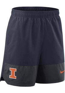 Mens Illinois Fighting Illini Navy Blue Nike Primary Team Logo Woven Shorts