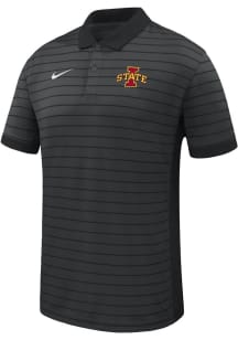 Nike Iowa State Cyclones Mens Black Primary Team Logo Victory Short Sleeve Polo