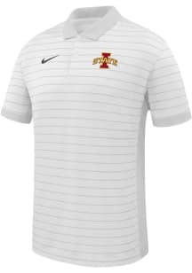 Nike Iowa State Cyclones Mens White Primary Team Logo Victory Short Sleeve Polo