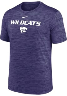 K-State Wildcats Purple Nike Flat Name Mascot Velocity Lgnd Short Sleeve T Shirt