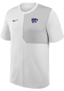K-State Wildcats White Nike Primary Team Logo Coach Short Sleeve T Shirt