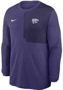 Nike K-State Wildcats Purple Primary Team Logo Coach Long Sleeve T-Shirt
