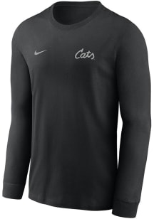 Mens K-State Wildcats Black Nike Primary Team Logo Legend Long Sleeve T-Shirt