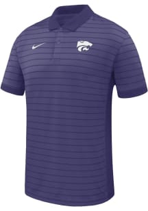 Mens K-State Wildcats Purple Nike Primary Team Logo Victory Short Sleeve Polo Shirt