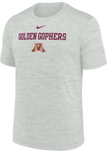 Minnesota Golden Gophers Grey Nike Flat Name Mascot Velocity Lgnd Short Sleeve T Shirt