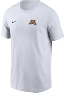 Minnesota Golden Gophers White Nike Flat Name Mascot Legend Short Sleeve T Shirt