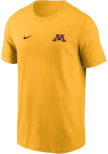 Minnesota Golden Gophers Gold Nike Flat Name Mascot Legend Short Sleeve T Shirt