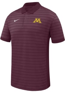 Mens Minnesota Golden Gophers Maroon Nike Primary Team Logo Victory Short Sleeve Polo Shirt