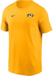 Nike Missouri Tigers Gold Flat Name Mascot Legend Short Sleeve T Shirt