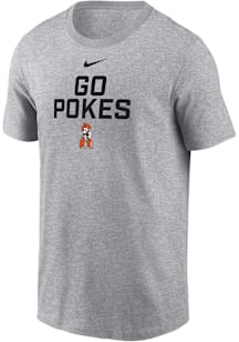 Nike Oklahoma State Cowboys Grey Slogan Dri-FIT Short Sleeve T Shirt